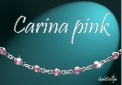 Carina pink - náramek stříbřený